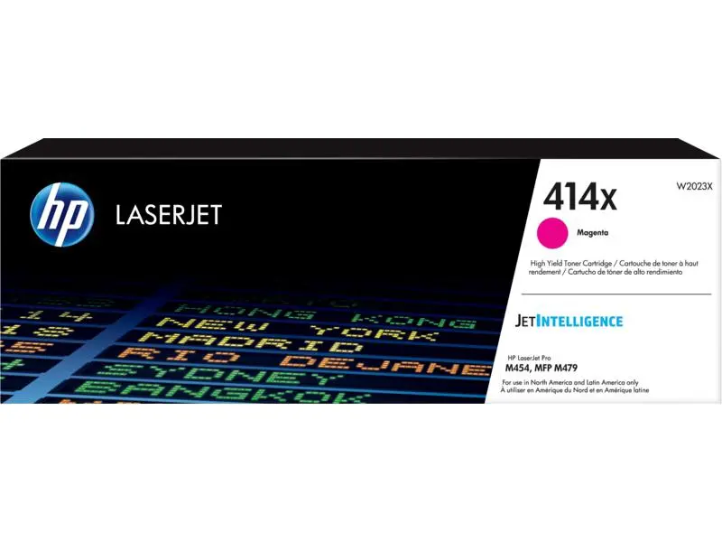 Original HP 414X (W2023X) XL High-Yield Magenta Toner Cartridge, Compatible with Office & Computer Equipment