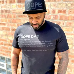 Dope Dad Tee (Black Monochromatic)