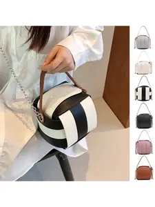 Bag women's contrasting color personalized commuting shoulder bag simple crossbody woven women's bag color blocked BAGS, party, fashion, leisure, daily gift