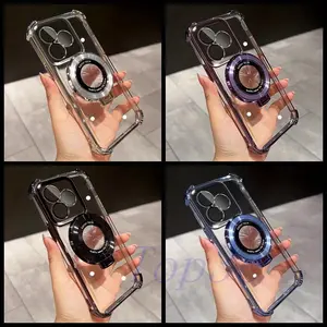 for Realme Note 50/Realme C53/C51 four corner anti drop transparent seismic phone case with bracket