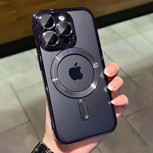 Choice Luxury Clear Magsafe Case for iPhone 17 Air 16 14 13 12 11 15 Pro Max Magnetic Wireless Charging Transparent Shockproof Cover Smartphone Protector