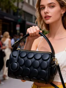 Trendy Women Bucket Crossbody Purse with Snap Button Closure Spacious Toiletry Bag Multi Functional Handheld Organizer for Travel Gym Daily Use Candy Color Design