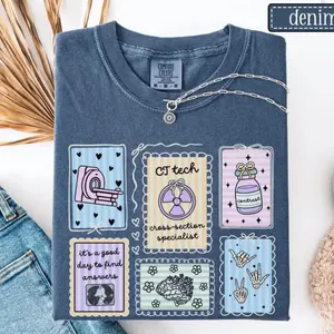 CT Tech Comfort Colors Shirt • CAT Scan Tech Stamp Work Tees • CT Technologist Gift • Rad Tech Tshirt • Ct Tech Gifts • Radiology Department