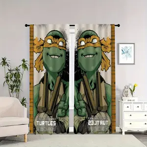 Teenage Mutant Ninja Turtles comic book cover pattern indoor curtains, light-blocking, heat-insulating, and soft, suitable for home décor.