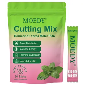 MOEDY Refreshing Summer Mint Flavor Cutting Mix - Berberine + Yerba Mate forGym Goals, Metabolism & Energy Support, 30Sticks Drink Dietary Fitness Supplement