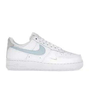 Nike Women's Air Force 1 Low White Light Armory Blue Mini Swoosh Basketball Shoes, from StockX