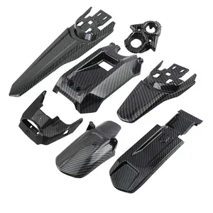 Accessories for SurRon Light Bee X S LBX, Upgrades Parts for Segway X160 X260 Imitation Carbon Fiber Ignition Key Switch Cover, Battery Lock Cover, Inner Plate, Front Rear Wheel Fender, Front shock protect, Center Axle Guard, Motor Protection, Gift