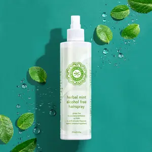 Honeybee Gardens Alcohol-Free Hair Spray – Non-Aerosol, Herbal Mint for All Hair Types | Strong Hold, Soft Touch Finish