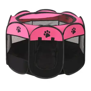 Octagonal Pet Fence, Foldable Dog Cage, Oxford Fabric Scratch-Resistant, Pet Tent, Puppy House, Cat Bed, Durable Animal Enclosure, Durable Puppy Playpen