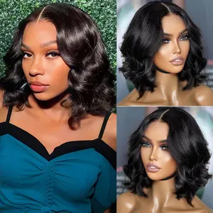 Loose Wave Wig Human Hair Wigs for Black Women Glueless Wig Human Hair Pre Plucked Pre Cut 13X4 Loose Body Wave Lace Front Short Bob Wig Ready to Wear Wigs Glueless Human Hair summerwins