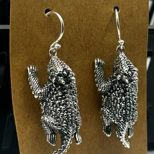 Soms Horned Lizard earrings 925 sterling silver and lots of details