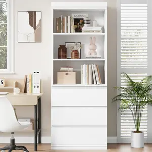 Garvee Farmhouse - Estantería arqueada de 69 pulgadas de alto con diseño de arco, estante de madera con base de madera, estantería de 5 niveles rústico clásico para sala de estar (verde)