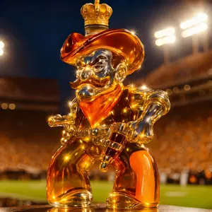 Cowboy Sniper Uniquely Shaped Whisky Bottles - Brandy Wine Vodka Glass Bottles - Washable Reusable Glasses - Home Travel Leisure Glass Bottle - Funky Kitchen Supplies - Whisky Lover - Men's Whisky - Whisky Glass - Dad Gift - Unique Personalized Work Gifts