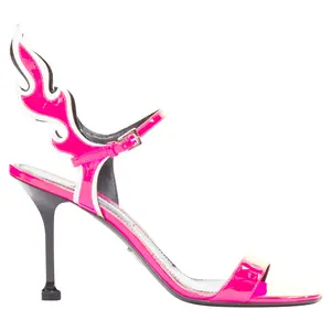 Pre-owned Prada Women's Prada pink patent flame heels by Rebag
