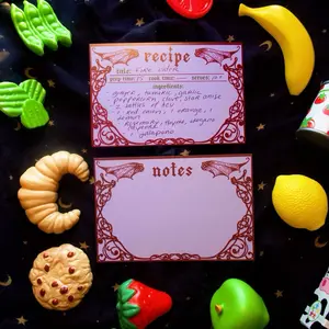 Gothic Recipe Cards