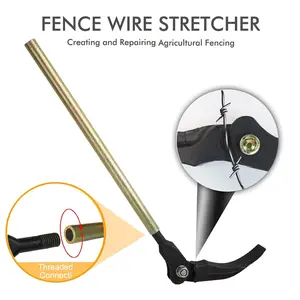 Fence Wire Tightener, Fence Line Stretcher, Hooked Wire Fence Tensioner, Fence Tool, Durable & Efficient, Ideal for Garden Fencing