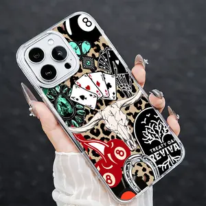 Sticker Chaos Premium Clear MagSafe iPhone Case Transparent Slim Shockproof Phone Cover for iPhone 17 16 15 14 13 Pro Max