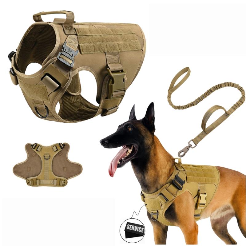 Tactical Dog Harness, Adjustable No-Pull Handle Service Vest Heavy Duty Pet Large Breed,  Dog Vest for Training Hunting Walking, Adjustable Safety Harness
