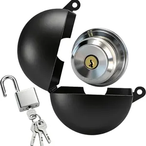 Door Handle Locking Device with Padlock, Temporary Door Handle Cover for Dementia Patients/kids, Outdoor Faucet Lock Cover