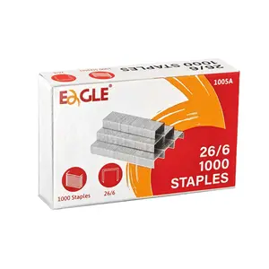 26/6 Standard Staples, 1000pcs/box Strong Staples, Staples for 12# Stapler, Office Binding Supplies for File Organization, Book Binding, Office Stationery Supplies