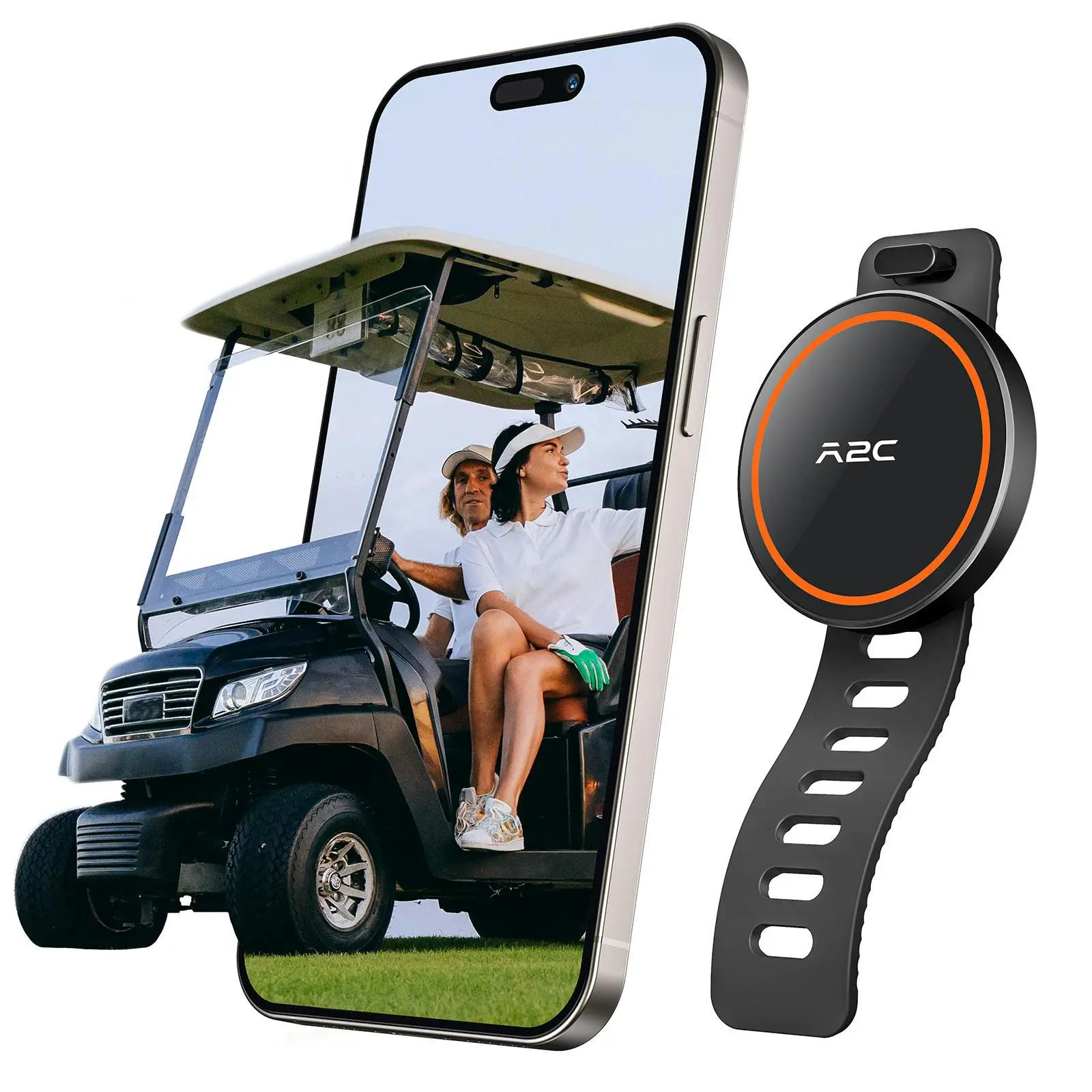 Upgraded MagSafe Magnetic Golf Cart Cellphone Mount, Strong Magnets, Adjustable Strap, Mobile Accessories Stand for Golf Push Cart & Gym Use, Stable Hands-Free Holder for iPhone 12-17, Golf Cart To Gym Use