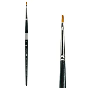 Trekell Golden Taklon Short Handle Artist Brush -  Size #0 Bright