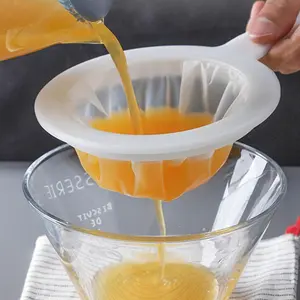 Kitchen Nylon Mesh Strainer (1 Count), 100/200/400 Mesh Fine Mesh Strainer, Fine Mesh Strainer Spoon For Soy & Milk & Coffee & Yogurt, Kitchen Strainer Utensils