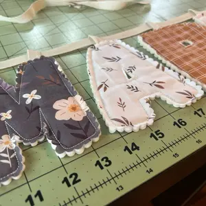 Custom Quilted Name Banner – Personalized Baby Name Garland | Handmade Nursery Décor