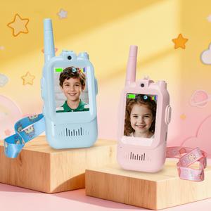 Kids Video Walkie Talkies Toys 2 Pack Long Range Communication with Camera Ideal for 3-12 Year Olds Colorful Audio for Outdoor Indoor Play Holiday Christmas Gifts