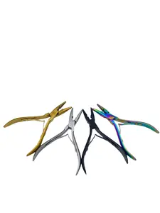 1 PC 5 inch Silver Stainless Steel Clamp - Hair Extension Plier with Hole, Keratin Hair Extensions & Wig Ring Removal Tool, Wig Installation Accessory