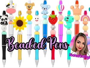 (1) Premade Beaded Pen with Focal (Plastic Pen)