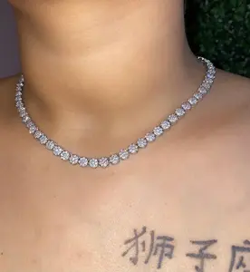 Clustered Tennis Necklace  (Ships Same Day)