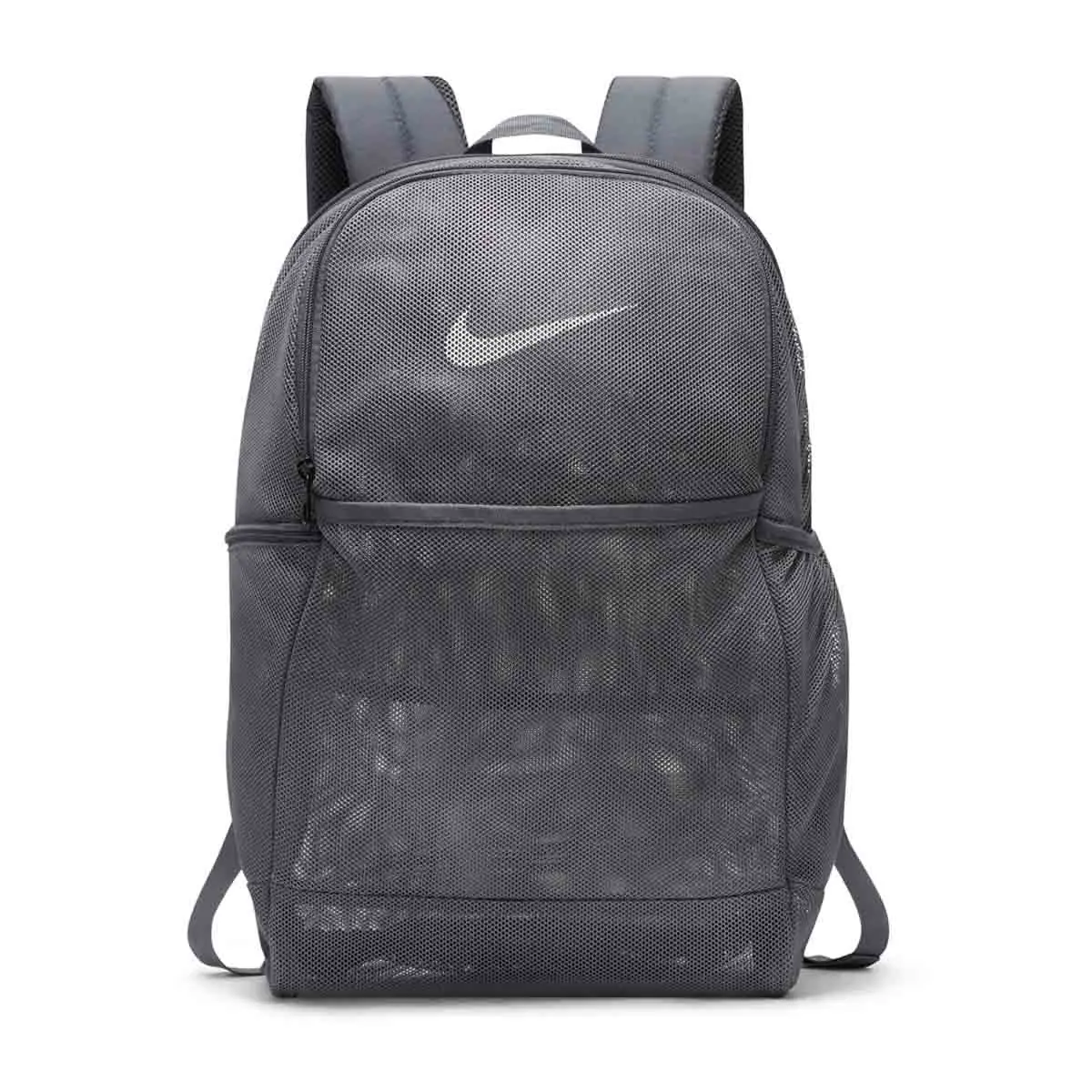 Nike Brasilia Mesh 9.0 Training Backpack, 26L Flint Grey Functional Luggage Bag