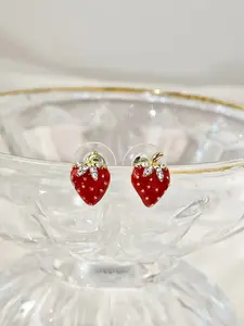 Strawberry Design Earrings, Cute Fruit Ladies' Earings, Fashion Jewelry for Parties & Daily Wear, Trendy Versatile Gift