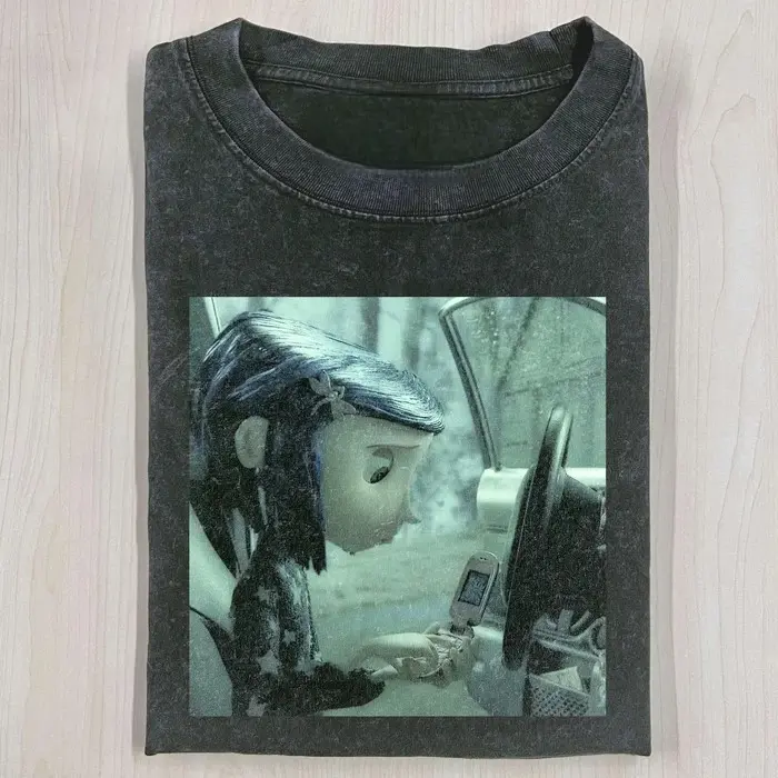 Cartoon Coraline Shirt, Coraline Movie Graphic Tee, Dark Fantasy Book Lover Shirt, Coraline Fan Gift, Unisex Cotton Tee