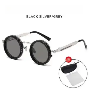 SleekHush Adjustable ND9 Dimming Sunglasses Fishing Polarized Glasses with UV Protection Personalized Filter Sunshades Black Silver Grey