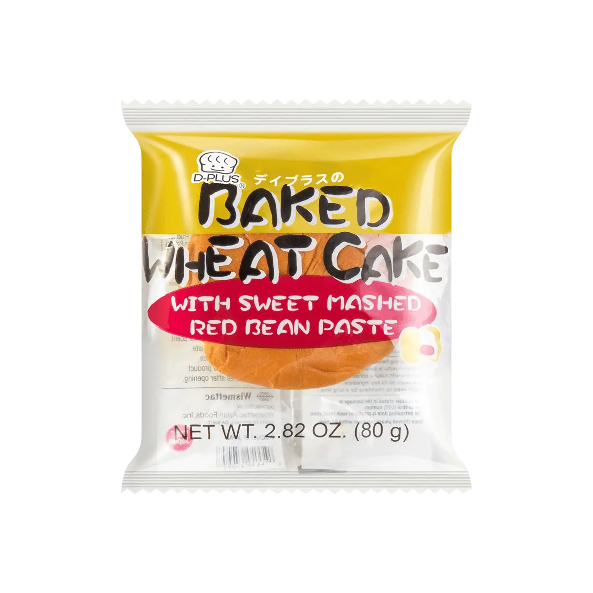 D-PLUS Japanese Natural Yeast Preserved Red Bean Bun 80g - Nutritious Breakfast Snack