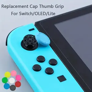 Silicone Thumb Grips Replacement Parts for Nintendo Switch Joy-Cons Oled Lite Controllers, Durable Gaming Accessories, Comfortable Grip Design
