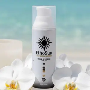 EthoSun Daily Mineral SPF 50+ Sunscreen for Face Broad Spectrum Protection 1.7 fl oz Lightweight Non-Greasy Hydrating Formula Ocean & Planet Friendly