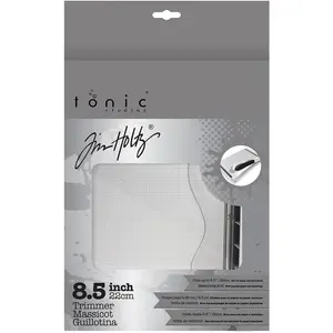 Paper Cutter Guillotine Trimmer for Scrapbooking, Vinyl, Craft Paper - 8.5 Inch Cutting Length with Ruler and Grid Lines
