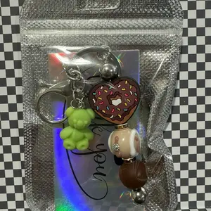 Donut Heart Keychain