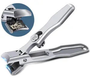 Toenail Clippers for Thick Nails - Heavy Duty Wide Jaw Opening with Catcher & Long Handle, Professional Grade Stainless Steel Clipper for Seniors, Men - Easy Grip, Anti-Splash Design | Ideal Gift for Men