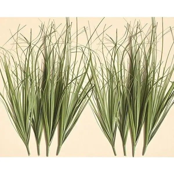 8PCS Tall Artificial Wheat Grass Stems - Bushy Leaves, UV-Resistant Durable Foliage, Eclectic Fake Bush Ornaments for All-Year Home Landscape Decor - Indoor Outdoor Plastic Greenery Arrangement Supplies