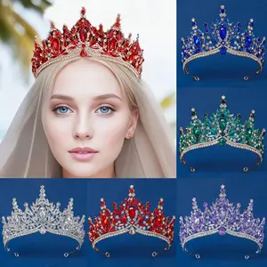 Luxurious Baroque-Inspired Rhinestone Tiara Crown - Exquisite Vintage Royal Bridal Headpiece, Sparkling Wedding Hair Accessories for Women, Princess Queen-Inspired Regal Headpieces, Perfect for Brides, Prom Queens, and Pageant Winners