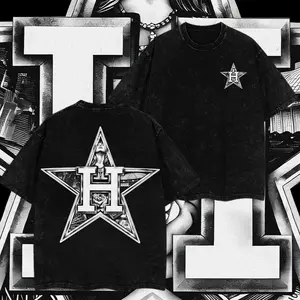 Houston Star Boy Washed T-Shirt, Washed Hoodie For Men, Graphic Vintage Acid Wash Heavy Cotton Tee, Streetwear Football Oversized Cowboys Texas Mexican Fans, Made In US
