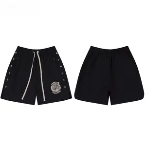 SAINT VANITY Embroidered Casual Sports Shorts, Men's Streetwear, Elastic Waist, Loose Fit, Summer Outfit, Trendy Athletic Shorts, Hip Hop Fashion, 2026 Summer, Memorial Day & 4th of July