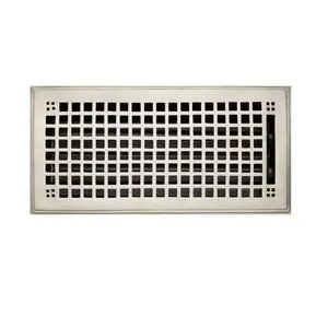 New 6" x 12" Brushed Nickel Oversized Mission Solid Brass Wall Register by Signature Hardware