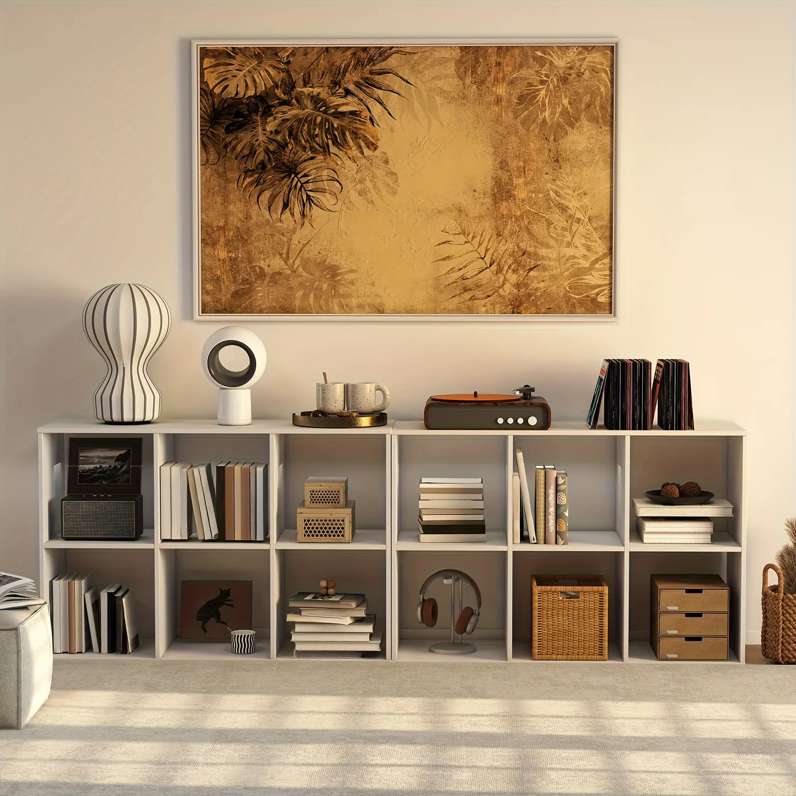 6/8/9-Cube Storage Organizer with Removable Back Panels - Open Bookshelf And Display Bookcase for Office And Entryway