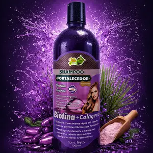 Biotin & Collagen Strengthening Shampoo with Herbal Extracts 1 Liter (33.9 fl oz) | Botanical Hair Cleanser for Smooth, Soft, Fuller-Looking Hair & Natural Shine