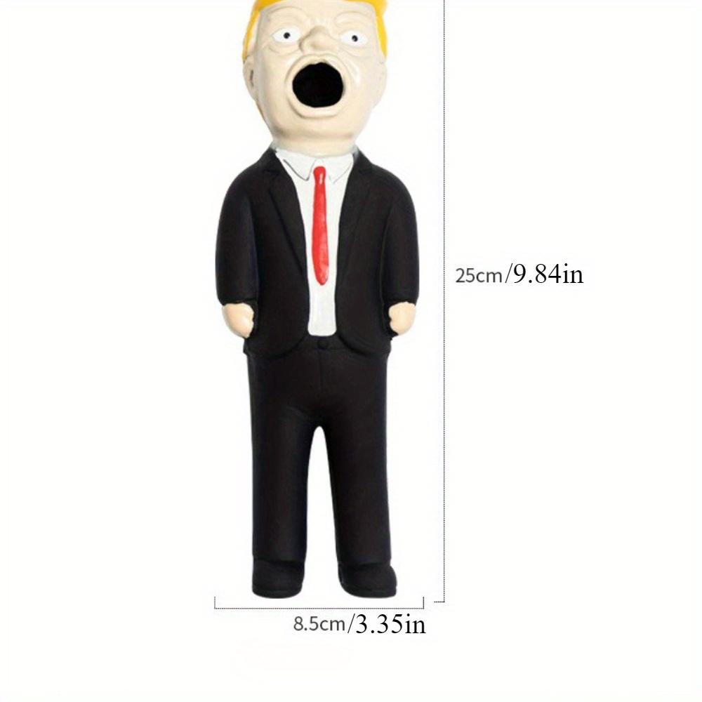 Latex Trump Stress Relief Doll, Large Size, Squeeze Sound, Novelty Figurine, Chew Toy for Dogs, Fun Anxiety Toy
